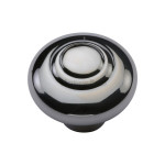 M Marcus Heritage Brass Bead Design Round Wardrobe Knob 38mm 